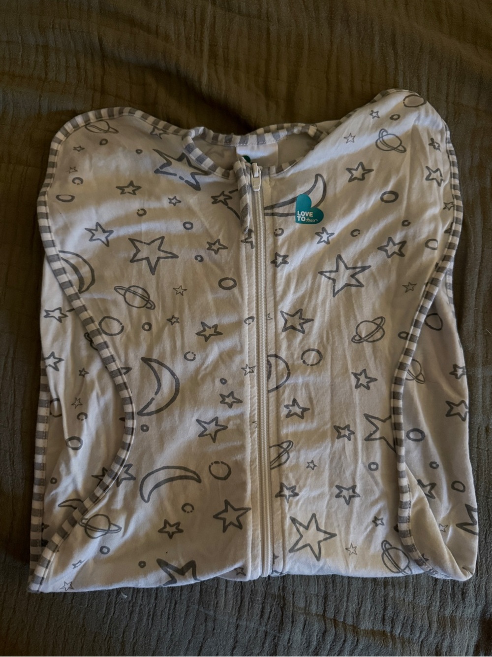 Love to dream White & Gray Star and Moon bamboo Sleep Sack